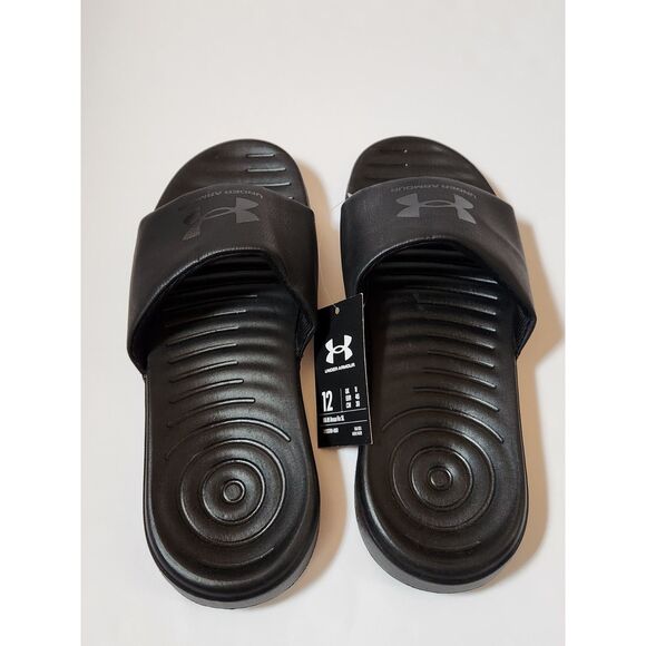Under Armour Men's Graphic Slide Sandals Size 12 – Black Slip-On - Picture 4 of 9